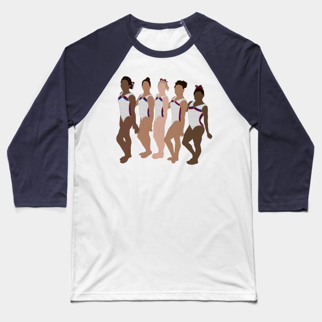 2016 Women’s Gymnastics Final Five Team Baseball T-Shirt by GrellenDraws